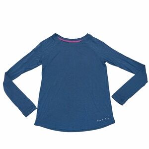 Free Fly Blue Bamboo Long Sleeve Tee T Shirt Top size Small